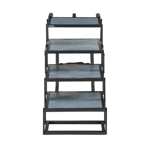 VEVOR Hundetreppe Auto Klappbar 4-Stufig, Extra Breite Hunderampe für Große Hunde mit Rutschfester Oberfläche, Tragbare Einstiegshilfe für Auto, SUV, LKW, Hochbett, Sofa, Tragkraft bis 180 kg – Bild 9