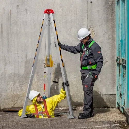 VEVOR Rettungsstativ Stativ-Set, 816,47kg Winde Stativ für beengte Räume mit 2 m Beinen und 30 m Kabel für beengte Räume 10 m Absturzsicherung, Auffanggurt – Bild 7