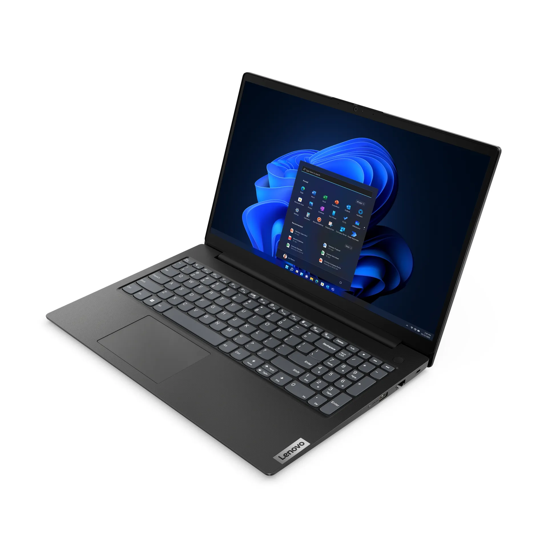 Lenovo V15 G4 AMN AMD Ryzen™ 5 7520U Laptop 39,6 cm (15.6") Full HD 16 GB LPDDR5-SDRAM 512 GB SSD Wi-Fi 5 (802.11ac) Windows 11 Pro Deutsch Schwarz – Bild 3