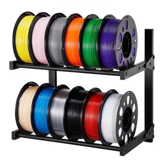VEVOR Filament Lagerregal mit 2 Ebenen zur Wandmontage, 445 x 290 x 425 mm, Filamentspulenhalter auf Rädern, 3D-Druckerzubehör Organizer für 3D-Druckstudio, Büro, Werkstatt, Schwarz VEVOR Filament Lagerregal mit 2 Ebenen zur Wandmontage, 445 x 290 x 425 mm, Filamentspulenhalter auf Rädern, 3D-Druckerzubehör Organizer für 3D-Druckstudio, Büro, Werkstatt, Schwarz