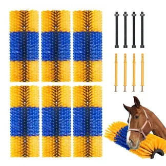 VEVOR Kratzbürste, 6er-Set Viehbürste mit 12 Schrauben, 51 x 19 x 10 cm Scheuerbürste, zur Linderung von Juckreiz & zur Reinigung, Fellpflege & Kratzbaumbürste für Pferde, Schweine & Rinder VEVOR Kratzbürste, 6er-Set Viehbürste mit 12 Schrauben, 51 x 19 x 10 cm Scheuerbürste, zur Linderung von Juckreiz & zur Reinigung, Fellpflege & Kratzbaumbürste für Pferde, Schweine & Rinder