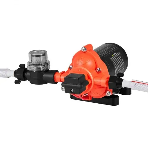 VEVOR Membranpumpe, 12 V DC, 15,1 L/min, selbstansaugende 3-Kammer-Membranwasserpumpe mit automatischem Druckschalter, 2,75 bar Druck, für Wohnmobil, Wohnwagen, Schiff, Yacht, Autowäsche – Bild 10