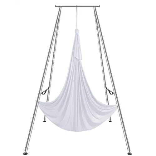 VEVOR Aerial Yoga Hängematte mit Yogarahmen 6 x 2,6 m, Weiß Yoga Swing Air Fliegen, Yoga-Schaukel Hammock Swing 250 kg Max. Tragfähigkeit, inkl. Yoga-Socken & Fußpolster, Anti-Gravity-Übungen VEVOR Aerial Yoga Hängematte mit Yogarahmen 6 x 2,6 m, Weiß Yoga Swing Air Fliegen, Yoga-Schaukel Hammock Swing 250 kg Max. Tragfähigkeit, inkl. Yoga-Socken & Fußpolster, Anti-Gravity-Übungen