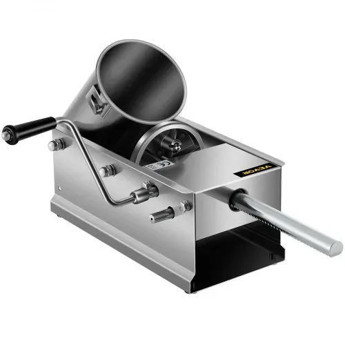 VEVOR Wurstfüller 3L Fleischwölfe Wurstmaschine Wurstfüllmaschine Horizontal Edelstahl Wurstspritze – Bild 9