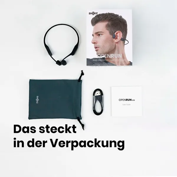 SHOKZ OpenRun Kopfhörer Kabellos Nackenband Sport Bluetooth Schwarz – Bild 4