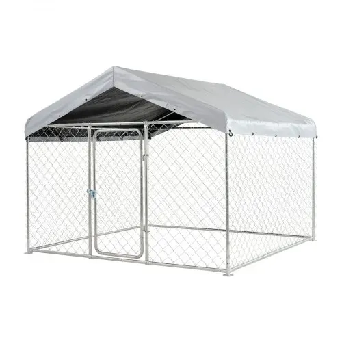 VEVOR Hundezwinger, 2x2x1,6 m, Hundehütte mit Sicherheitsschloss, Outdoor Hundehaus mit UV-Beständiger & Wasserdichter Dachabdeckung, Robuste Hundegehege/Auslauf für Große Hunde – Bild 10