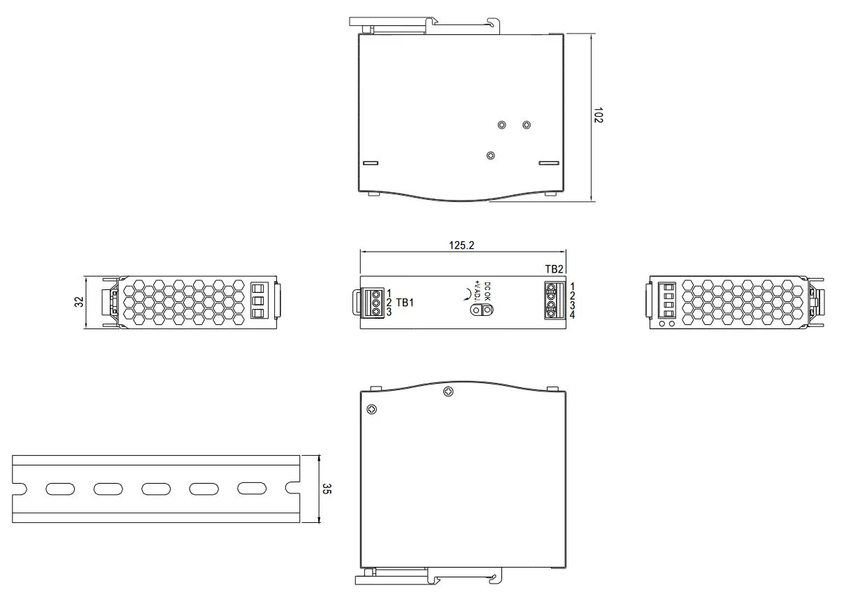 MEAN WELL Netzteil - 12V 75W Hutschiene – Bild 2