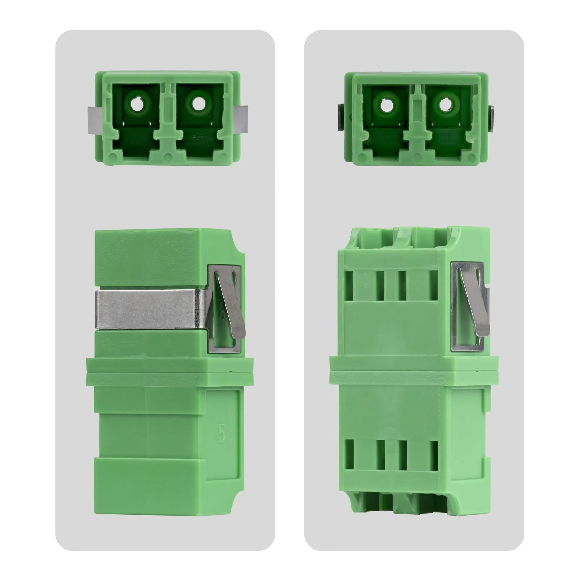 StarTech.com LC auf LC Kupplung 10er Pack, OS2 Singlemode LC Glasfaser Kupplung im SC-Formfaktor ohne Flansch, LC/APC Duplex Adapter – Bild 4