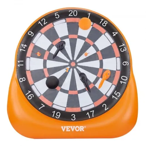 VEVOR aufblasbares Fußball-Dartboard, über 1,83 m hohes riesiges Fußball-Dartboard mit 4 Kickbällen & 6 Darts & 6 Äxten & Luftpumpe, ideal für riesige Gartenspiele, riesiges Kick-Darts-Spiel – Bild 8