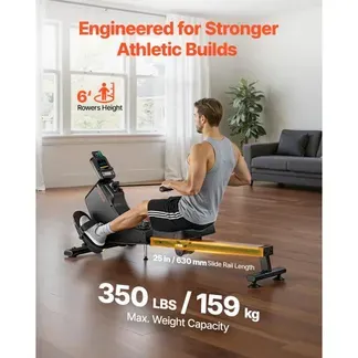 VEVOR leises magnetisches Rudergerät 16 Widerstandsstufen, faltbares Rudergerät für Zuhause mit leichtgängigem Riemenscheibendesign & LCD-Monitor, Bluetooth-App-kompatibel, 158 kg belastbar VEVOR leises magnetisches Rudergerät 16 Widerstandsstufen, faltbares Rudergerät für Zuhause mit leichtgängigem Riemenscheibendesign & LCD-Monitor, Bluetooth-App-kompatibel, 158 kg belastbar