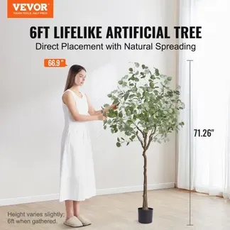 VEVOR Eukalyptus Künstlich 80x80x181cm Kunstpflanze PE Künstliche Pflanzen Fake Plastikpflanzen im Topf Kunstblume Geruchslos wasserdicht zur Dekoration von Schlafzimmer Arbeitszimmer Wohnzimmer VEVOR Eukalyptus Künstlich 80x80x181cm Kunstpflanze PE Künstliche Pflanzen Fake Plastikpflanzen im Topf Kunstblume Geruchslos wasserdicht zur Dekoration von Schlafzimmer Arbeitszimmer Wohnzimmer