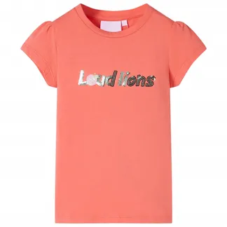 vidaXL Kinder-T-Shirt mit Flügelärmeln Korallenrosa 104 vidaXL Kinder-T-Shirt mit Flügelärmeln Korallenrosa 104