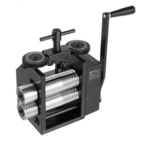 VEVOR Handwalzwerk 60 mm 4-in-1 Schmuckwalzwerk Rund Flach Vierkant Halbrund, Manuelles Schmuckwerkzeug für DIY-Schmuckhersteller, Einstellbare Dicke 0,03–7 mm, für Duktile Metalle Gold Silber Kupfer Alu – Bild 8