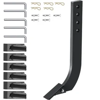 VEVOR Kastenmesserschaft, 464 mm Vertikutiererschaft, 4-Loch-Kastenschaberschaft, mit abnehmbaren konischen Zähnen und Stiften, verstellbare Schaftbaugruppe zum Austausch, Graben, Pflügen, 5 Stück VEVOR Kastenmesserschaft, 464 mm Vertikutiererschaft, 4-Loch-Kastenschaberschaft, mit abnehmbaren konischen Zähnen und Stiften, verstellbare Schaftbaugruppe zum Austausch, Graben, Pflügen, 5 Stück