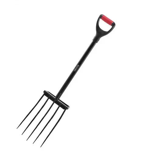 VEVOR Dunggabel, 5-Zinken-Gartenheugabel mit Mistgabel, 1050 mm Heugabel, Mistforke mit Y-Griff, Spatengabel aus geschmiedetem Stahl für Heu, Kartoffelkompostierung, Umpflanzen, Belüftung – Bild 8