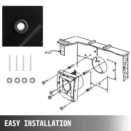 VEVOR 250 mm Axialventilator, 50Hz Wandventilator, 2580 U / min Wandlüfter, 220V entilator Lüfter, Axialventilator, Wandventilator – Bild 5