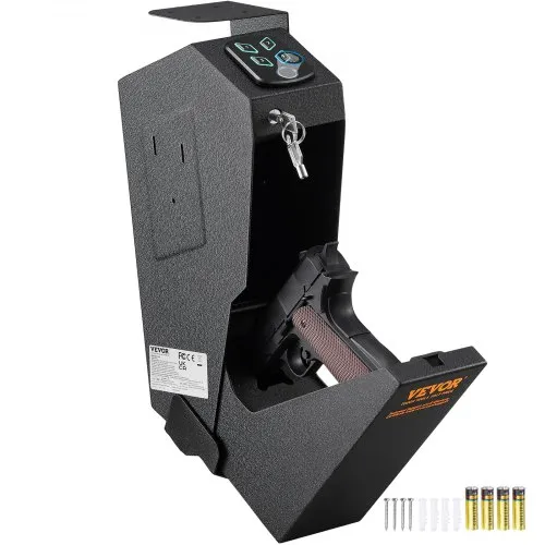 VEVOR Waffentresor Pistolentresor Wandmontiert, 1 Pistole Pistolentresor Fingerabdruck, Schlüssel oder Passwort Waffensafe Kaltgewalzter Stahl, 370 x 190 x 86 mm Waffenschrank Wandtresor VEVOR Waffentresor Pistolentresor Wandmontiert, 1 Pistole Pistolentresor Fingerabdruck, Schlüssel oder Passwort Waffensafe Kaltgewalzter Stahl, 370 x 190 x 86 mm Waffenschrank Wandtresor