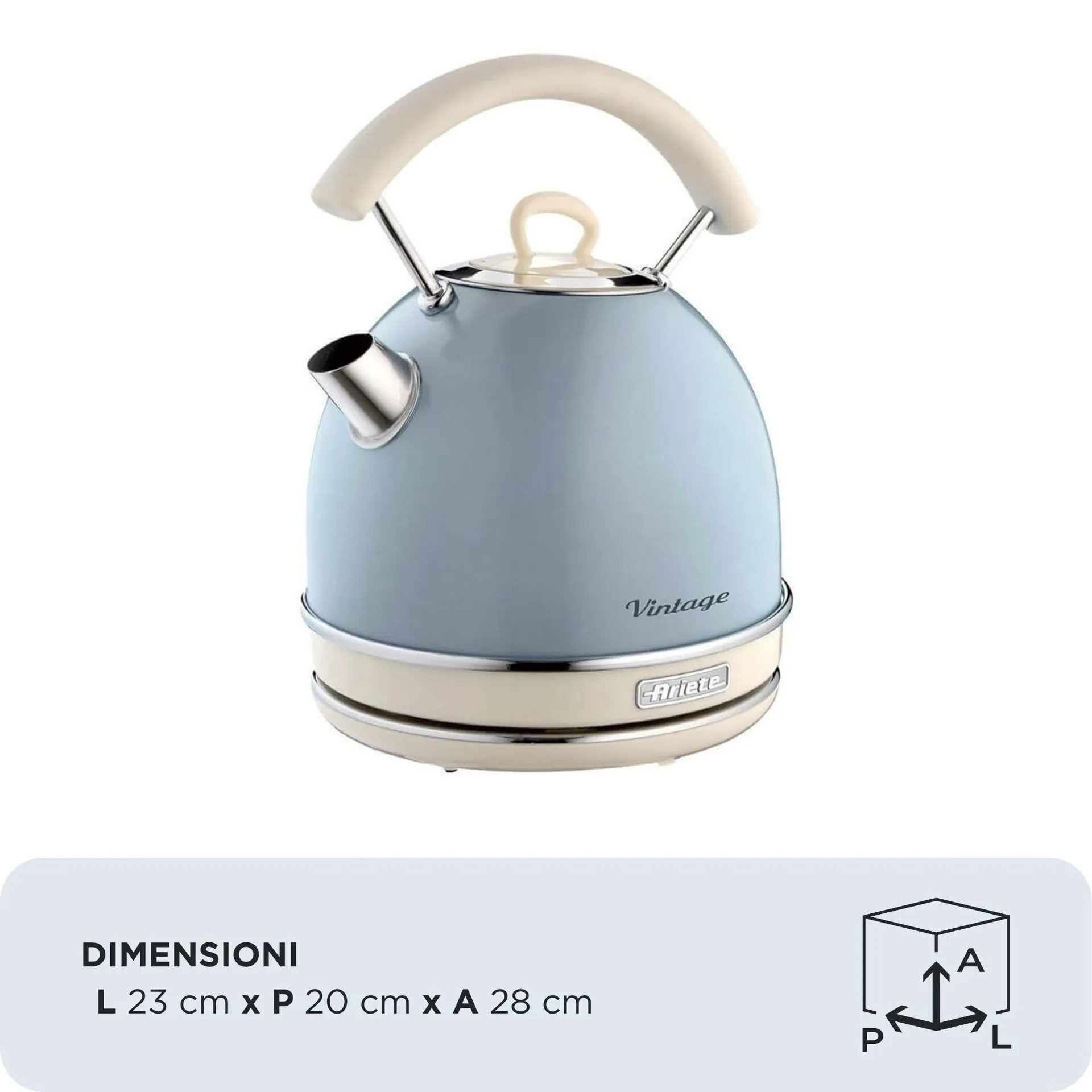 Ariete 2877/05 Wasserkocher 1,7 l 2000 W Hellblau – Bild 2