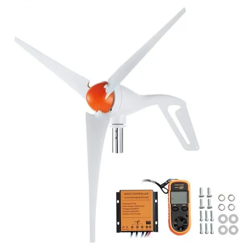 VEVOR 500 W Windkraftanlage, 12 V Windgenerator, 3-Blatt-Windkraftgenerator mit Anemometer, MPPT-Regler und einstellbarer Windrichtung, geeignet für Zuhause, Bauernhof, Wohnmobile, Boote VEVOR 500 W Windkraftanlage, 12 V Windgenerator, 3-Blatt-Windkraftgenerator mit Anemometer, MPPT-Regler und einstellbarer Windrichtung, geeignet für Zuhause, Bauernhof, Wohnmobile, Boote