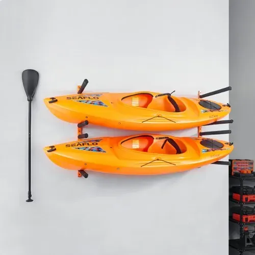 VEVOR Kayak Wandalterung Kajak Aufhänger 1168 x 850 x 45 mm, Kajakständer 4 Kajaks 797,5 ± 10 mm Stützarmlänge, 181,6 kg Tragfähigkeit Kajak Aufbewahrungsregal Robuste Kajak-Aufbewahrungshaken – Bild 7