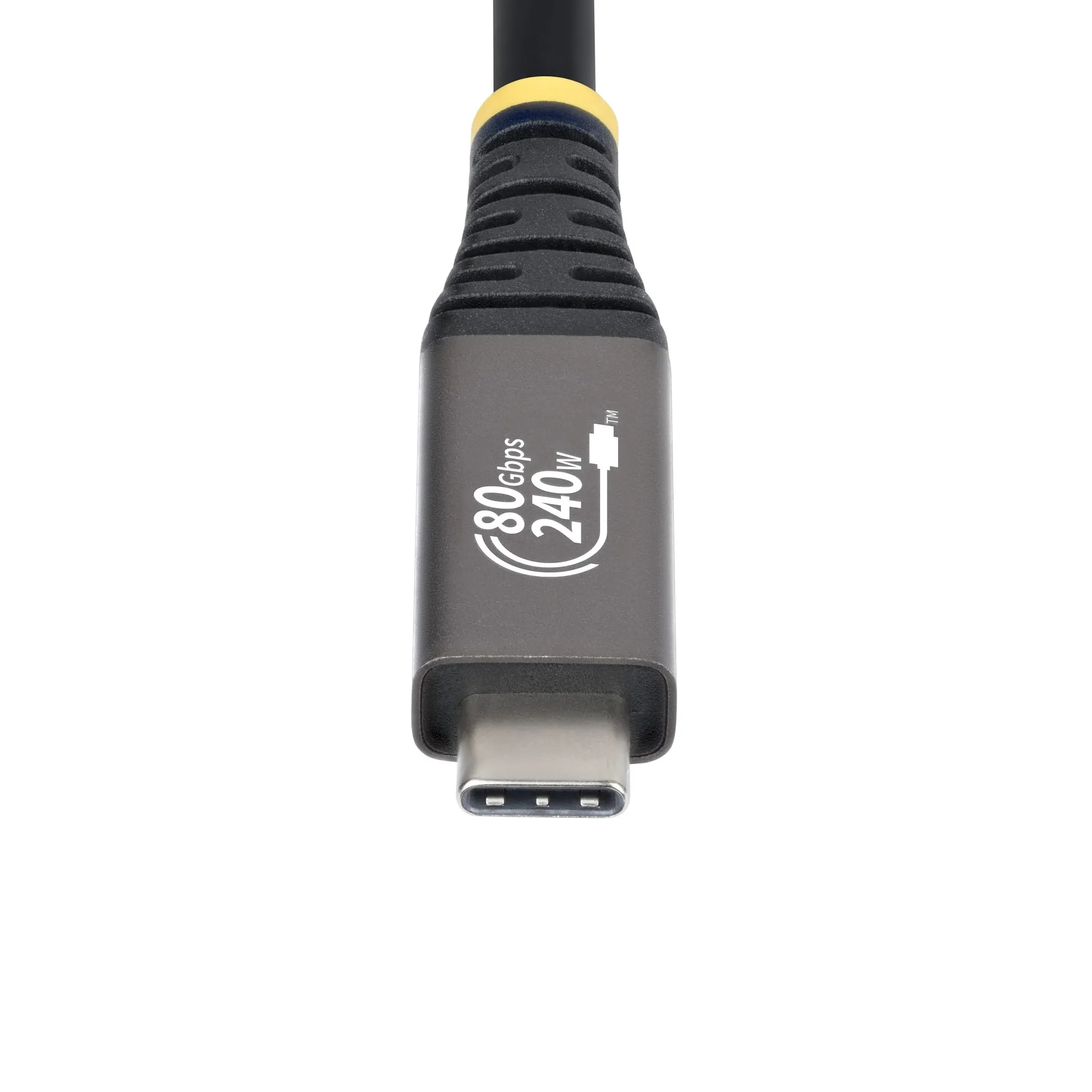 StarTech.com 1,5m USB4 Kabel, 80Gbps, USB-IF-zertifiziertes USB-C Ladekabel, 240W PD, 8K 120Hz/4K 240Hz DP2.1 DP80 Monitorkabel, Thunderbolt 4 Kompatibel - Schwarzes Dockingstation Kabel – Bild 4