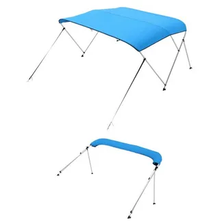 VEVOR Bimini Top Bootsabdeckung Sonnenverdeck (3 Bögen) aus 600D Polyester mit Rahmen aus Aluminiumlegierung, wasserdichte Sonnenschutz-Bootsmarkise mit Aufbewahrungstasche, 185-198 cm (B) Blau VEVOR Bimini Top Bootsabdeckung Sonnenverdeck (3 Bögen) aus 600D Polyester mit Rahmen aus Aluminiumlegierung, wasserdichte Sonnenschutz-Bootsmarkise mit Aufbewahrungstasche, 185-198 cm (B) Blau