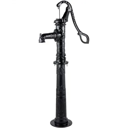 VEVOR Schwengelpumpe Gusseisen Gartenpumpe 40x15x68cm Wasserpumpe mit 67cm Pumpenständer Handwasserpumpe Nostalgie Handschwengelpumpe Schwarz ideal als Dekoration für Familienteiche Höfe und Gärten – Bild 8