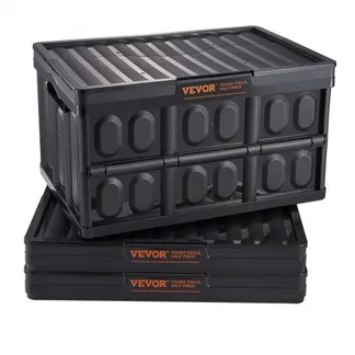 VEVOR 3er-Set 45L Profi Klappbox aus PP Transportbox mit Deckel Faltbarer Aufbewahrungsbox mit Handgriff Stapelbare Kisten Storage Box Faltboxen Stapelboxen für Aufbewahrung & Transport VEVOR 3er-Set 45L Profi Klappbox aus PP Transportbox mit Deckel Faltbarer Aufbewahrungsbox mit Handgriff Stapelbare Kisten Storage Box Faltboxen Stapelboxen für Aufbewahrung & Transport