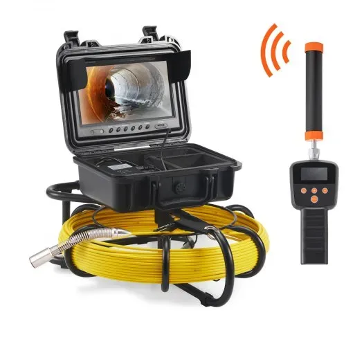 VEVOR Kanalkamera 50m, 23cm Rohrinspektionskamera mit 512-Hz-Ortung, DVR-Funktion, IP68-Kamera mit 12 einstellbaren LEDs, einer 16-GB-SD-Karte für Abwasserleitungen, Kanal- & Abflussrohrinstallation – Bild 10