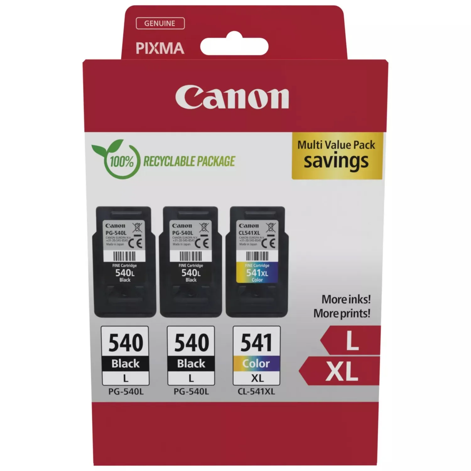 Canon PG-540L x2/CL-541XL Triple Pack Canon PG-540L x2/CL-541XL Triple Pack