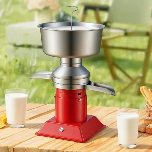 VEVOR Elektrischer Milchabscheider 40 W, 60 L/H Elektrische Milchzentrifuge mit Tastensteuerung, 10500 U/min Trennmaschine für Kuhmilch, Rahmseparator aus 304 Edelstahl mit 4,5L Milchtank für Küche – Bild 7