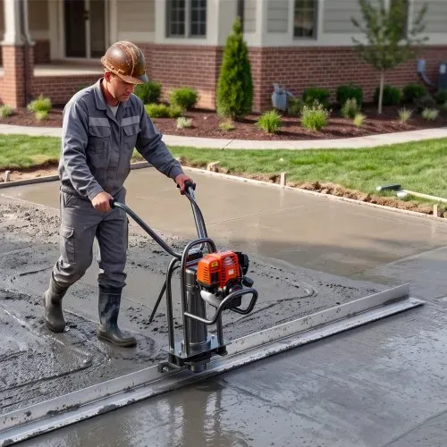 VEVOR 2438mm Glättbohle Estrichkelle aus Aluminiumlegierung Beton Abzieher. 134mm Breite für Große Abdeckung, Betonrüttler-Ersatzteil, Nivelliergerät zum Abziehen Glätten für Straßenbau Bodenebnung – Bild 7