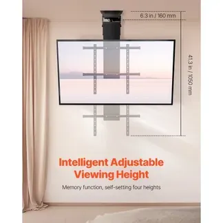 VEVOR motorisierte TV Deckenhalterung Halterung für 813 bis 1778 mm Fernseher, elektrischer verstellbarer herunterklappbarer Ständer mit max. VESA 60 x 60 cm, passend für Fernseher bis zu 50 kg VEVOR motorisierte TV Deckenhalterung Halterung für 813 bis 1778 mm Fernseher, elektrischer verstellbarer herunterklappbarer Ständer mit max. VESA 60 x 60 cm, passend für Fernseher bis zu 50 kg