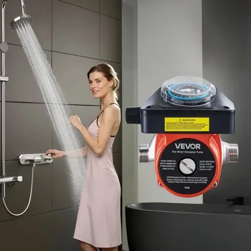 VEVOR Umwälzpumpe mit Timer, 38 LPM Umwälzpumpensystem mit sofortiger Zirkulation, 100 W AC 220–240 V, Heizungspumpe G3/4 Zoll auf G1/2 Zoll Anschluss, für Boiler, Warmwasserbereitung – Bild 7