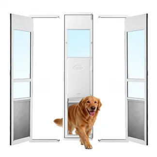 VEVOR Hundeklappe für Glasschiebetür, Hundetür Höhenverstellbar von 1927 bis 2049 mm, Rahmen aus Aluminiumlegierung mit Klappe & Schloss, für Extra Große Hunde, 180° schwenkbare Haustiertür, XL VEVOR Hundeklappe für Glasschiebetür, Hundetür Höhenverstellbar von 1927 bis 2049 mm, Rahmen aus Aluminiumlegierung mit Klappe & Schloss, für Extra Große Hunde, 180° schwenkbare Haustiertür, XL