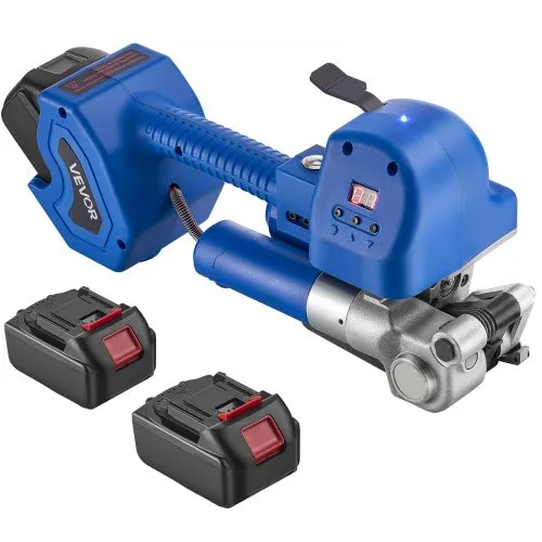 VEVOR Umreifungsgerät, 2 x 4000 mAh Akku, Umreifungsmaschine mit Digitalanzeige für 10–19 mm breite PET-Bänder, Bandverpackungsmaschine für ideal für Fabriken, Lagerhallen, & Logistikzentren VEVOR Umreifungsgerät, 2 x 4000 mAh Akku, Umreifungsmaschine mit Digitalanzeige für 10–19 mm breite PET-Bänder, Bandverpackungsmaschine für ideal für Fabriken, Lagerhallen, & Logistikzentren
