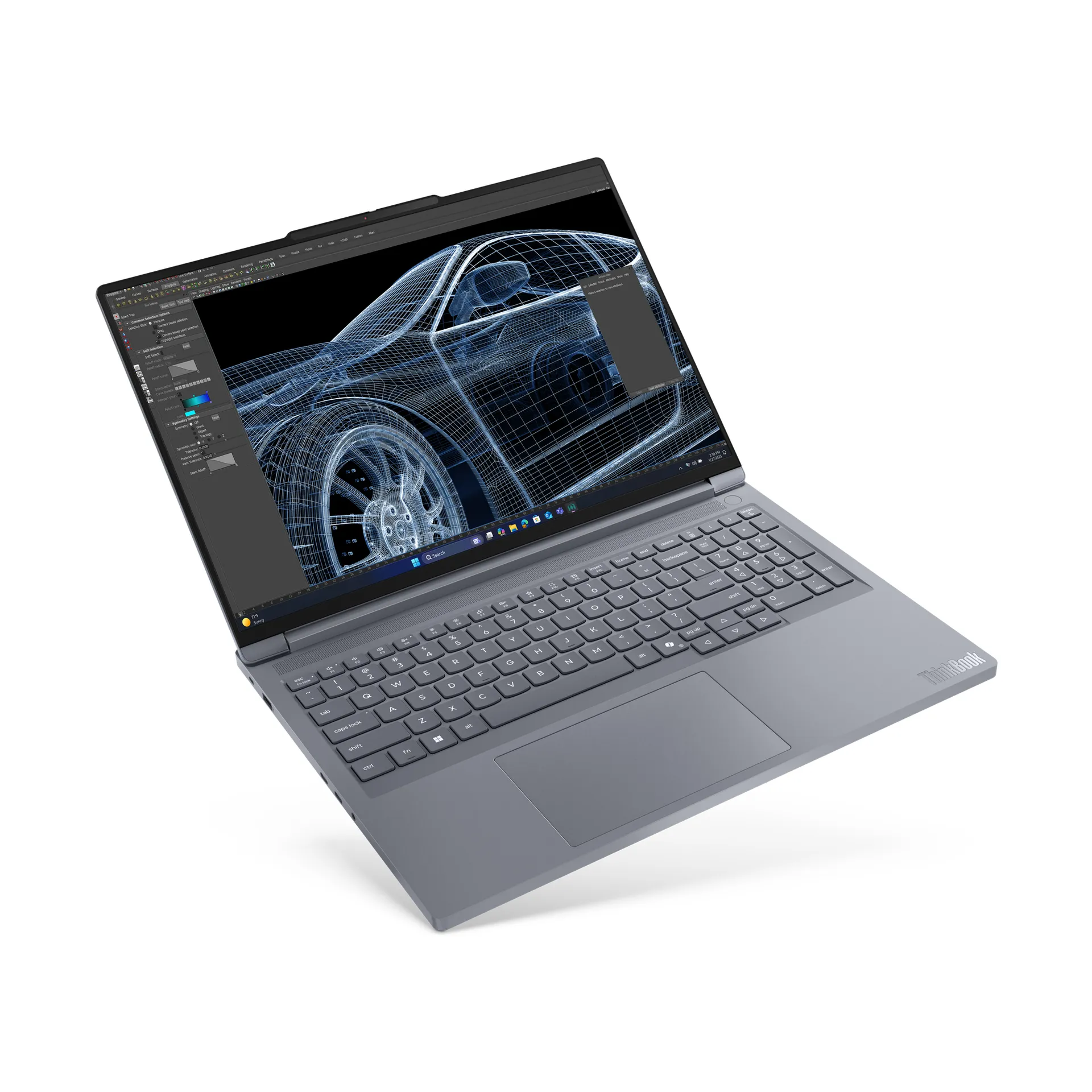 Lenovo ThinkBook 16p G6 ADR AMD Ryzen™ 9 8940HX Laptop 40,6 cm (16") WQXGA 64 GB DDR5-SDRAM 1 TB SSD NVIDIA GeForce RTX 5060 Wi-Fi 7 (802.11be) Windows 11 Pro Deutsch Grau – Bild 6