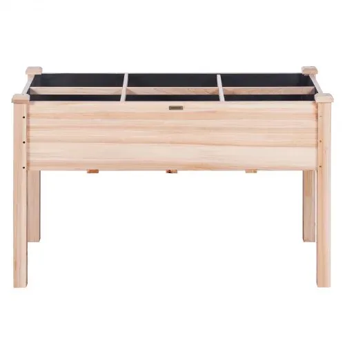 VEVOR Hochbeet Holz Pflanzkübel mit Ablage Blumenkasten 100kg Tragfähigkeit Garten Pflanzkasten Terrassen Gemüsebeet Gartenbeet Pflanzbeet 120x58x76cm ideal für den Anbau von Gemüse Obst Kräutern – Bild 8