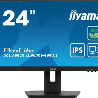 iiyama ProLite 24″ (60.5 cm) Monitor mit IPS-Panel-Technologie, Full HD Auflösung, einem höhenverstellbaren Standfuß und Energieklasse B iiyama ProLite 24″ (60.5 cm) Monitor mit IPS-Panel-Technologie, Full HD Auflösung, einem höhenverstellbaren Standfuß und Energieklasse B