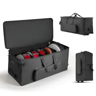 VEVOR Schlagzeugtasche, Drummer Hardware Bag, 1010x510x440 mm, mit 6 herausnehmbaren Trennwänden, Rollen & 3 Außentaschen, wasserabweisend & gepolstert, sicherer Transport von Equipment & Instrumente VEVOR Schlagzeugtasche, Drummer Hardware Bag, 1010x510x440 mm, mit 6 herausnehmbaren Trennwänden, Rollen & 3 Außentaschen, wasserabweisend & gepolstert, sicherer Transport von Equipment & Instrumente