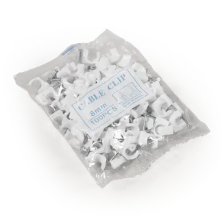 Kabelschelle McPower, 8mm, 100er-Pack, weiß, Kunststoff Kabelschelle McPower, 8mm, 100er-Pack, weiß, Kunststoff