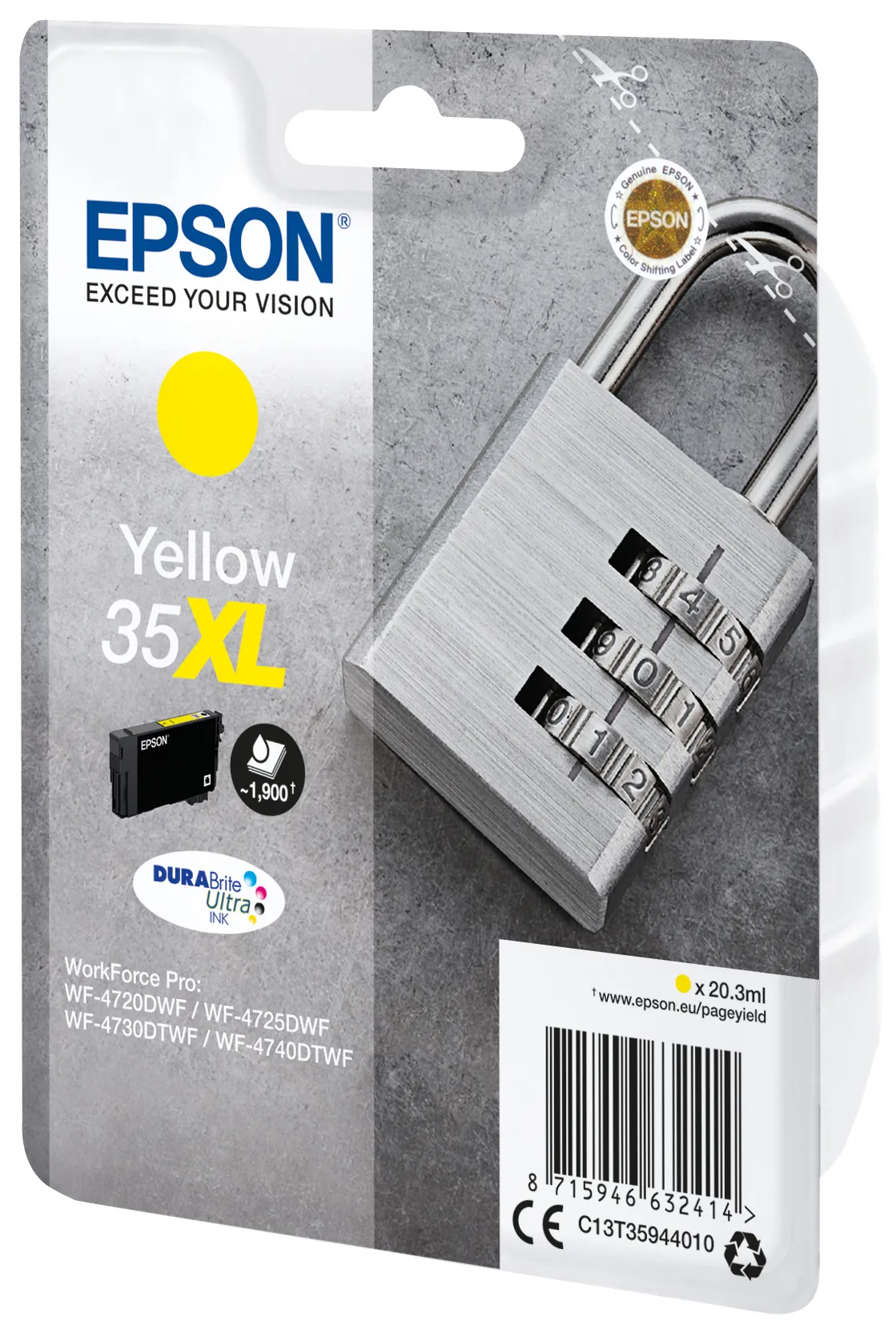 Epson Padlock Singlepack Yellow 35XL DURABrite Ultra Ink – Bild 2