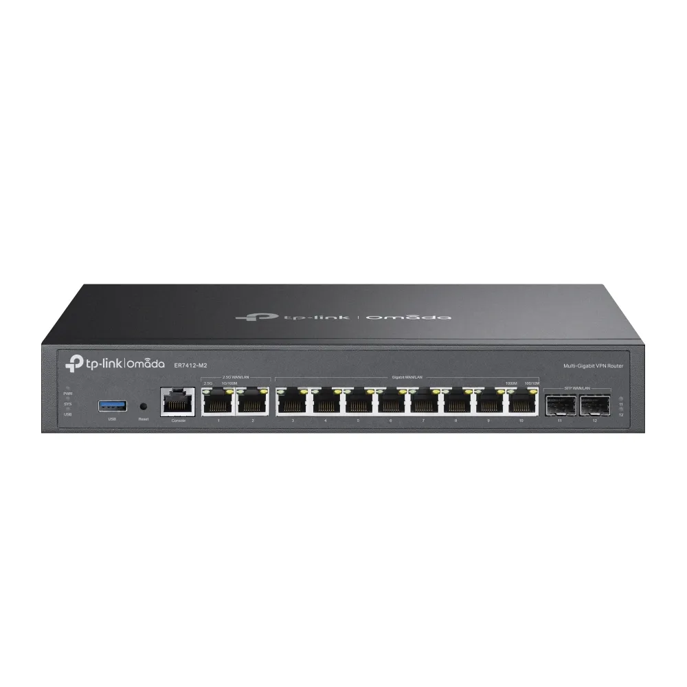 TP-Link – ER7412 – Omada Multi-Gigabit VPN Router Controller Ability TP-Link – ER7412 – Omada Multi-Gigabit VPN Router Controller Ability