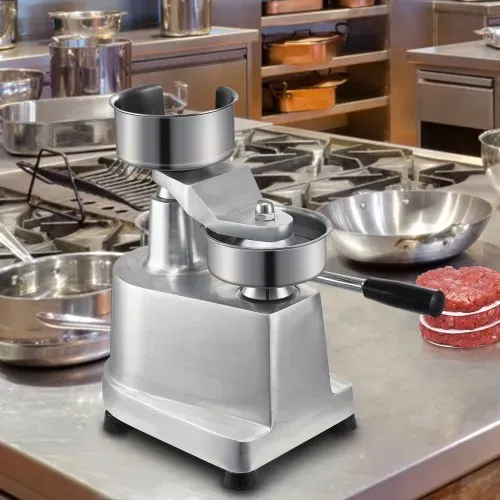 VEVOR Kommerzieller Burger-Patty-Maker, 10 cm Hamburger-Rindfleisch-Patty-Maker, robuste, lebensmittelechte Edelstahlschüssel-Burgerpresse, Küchen-Fleischformmaschine mit 1000 Stück Patty-Papi – Bild 7