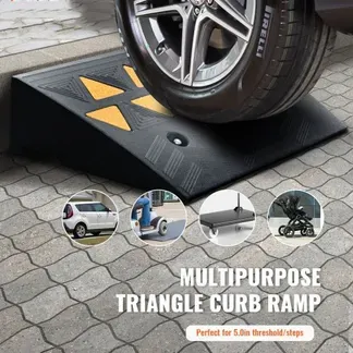 VEVOR 2xSchwellenrampe Vollgummi Türschwellenrampe Max. Tragfähigkeit bis zu 15Tonnen Bordsteinrampe 48,3x33x12,7cm Rollstuhlrampe Auffahrrampe Gummirampe Ideal für unebenen Boden Bordsteinkanten VEVOR 2xSchwellenrampe Vollgummi Türschwellenrampe Max. Tragfähigkeit bis zu 15Tonnen Bordsteinrampe 48,3x33x12,7cm Rollstuhlrampe Auffahrrampe Gummirampe Ideal für unebenen Boden Bordsteinkanten