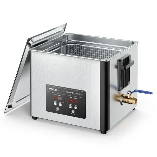 VEVOR 15 L Ultraschallreiniger, professionelle Ultraschallreinigungsmaschine mit Reinigungskorb & Digitalanzeige, 240 W Edelstahl 40 kHz Industrielle Reinigungsmaschine für Teile Vergaser Instrumente VEVOR 15 L Ultraschallreiniger, professionelle Ultraschallreinigungsmaschine mit Reinigungskorb & Digitalanzeige, 240 W Edelstahl 40 kHz Industrielle Reinigungsmaschine für Teile Vergaser Instrumente