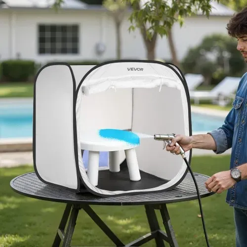 VEVOR tragbares Lackierkabinenzelt (72x72,5x5 cm Arbeitsbereich) Pop-Up-Sprühfarbenzelt für Sprühmalerei, wasserfeste Farbkabine für kleine Modelle Skulpturen Vasen Bilderrahmen Pop-Up-Design – Bild 7