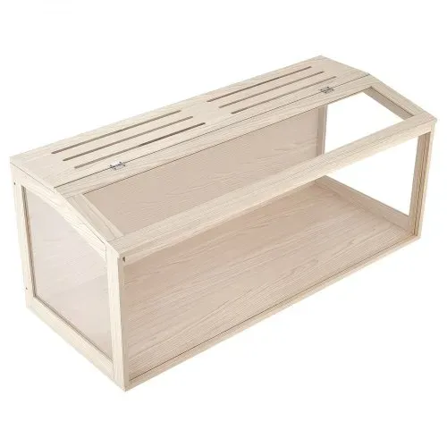 VEVOR Hamsterkäfig Nagerkäfig Nagarium Hamstergehege Holz 1220x510x510mm, 270°-Sichtfenster Nagersicher mit Deckel Belüftung für Goldhamster Zwerghamster Meerschweinchen Rennmäuse – Bild 8
