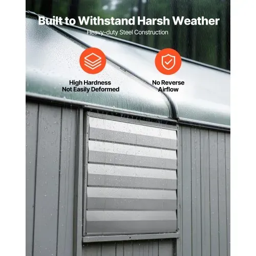VEVOR 624 mm Abluftventilator mit Lamellen Industrie Wandventilator 136 W, Wandlüfter für Garage Gewächshaus Werkstatt, Stahlgehäuse, 11347 m³/h Lüftung, 1400 U/min Motor, Leiser Betrieb, Wandmontage – Bild 3