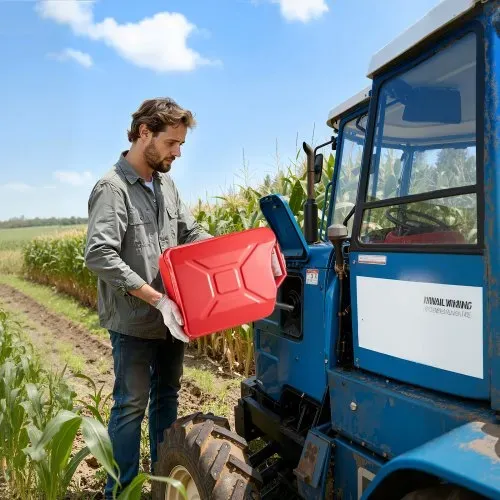 VEVOR Kraftstoffkanister, 20 L, Benzinkanister mit Ausguss & Komfortgriff, max. Durchflussrate 6 l/min, Metall-Benzintank für die meisten Autos, Motorräder, ATVs & UTVs, rot, 2er-Pack – Bild 7
